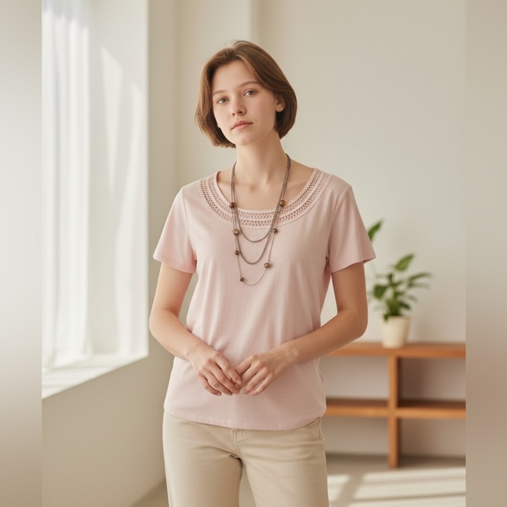 NWT CLEO  Eco Friendly Petites Pink Top